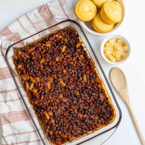 Pineapple Baked Beans (Using Black Beans) ⋆ DelMarValicious Dishes