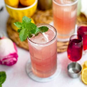 Spiked Cranberry Lemonade, a refreshing whiskey and vodka cocktail similar to Fisher's Island Lemonade